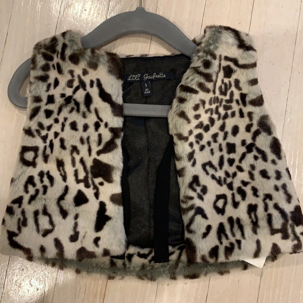 Faux Fur vest leopard